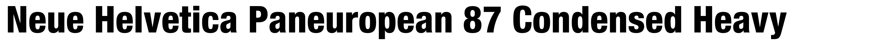 Neue Helvetica Paneuropean 87 Condensed Heavy